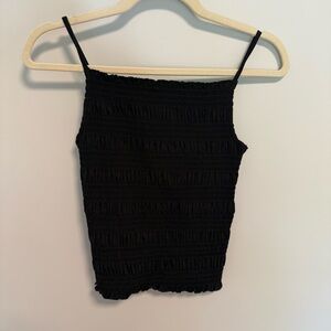 NWT H&M Black Smocked Women's Top